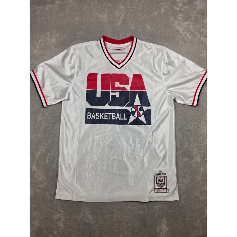 Mitchell & Ness USA Basketball Jersey Mens 44(L) White Larry Bird 1992 Jersey